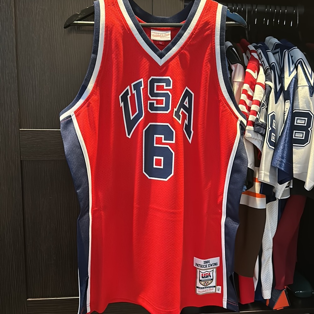 Patrick Ewing USA NBA Basketball Mitchell & Ness Authentic 1984 Jersey - Red